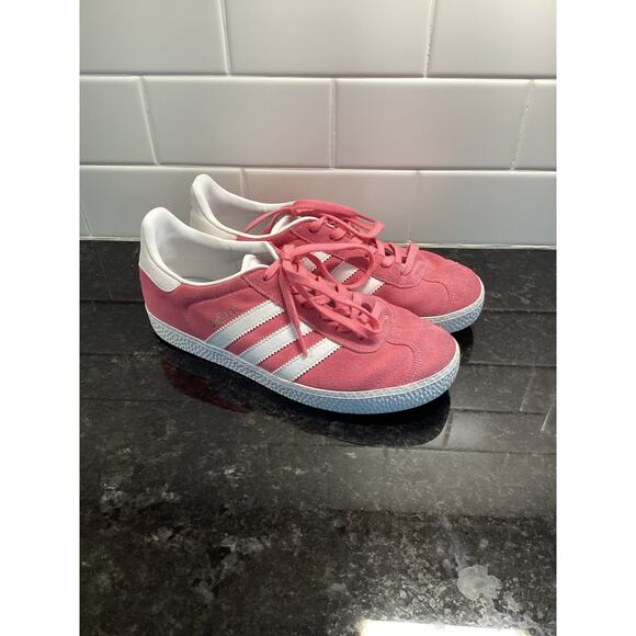 Adidas Gazelle 85 Women's‎ Running Sneakers Shoes Activewear Pink White Size 4 - Picture 2 of 10